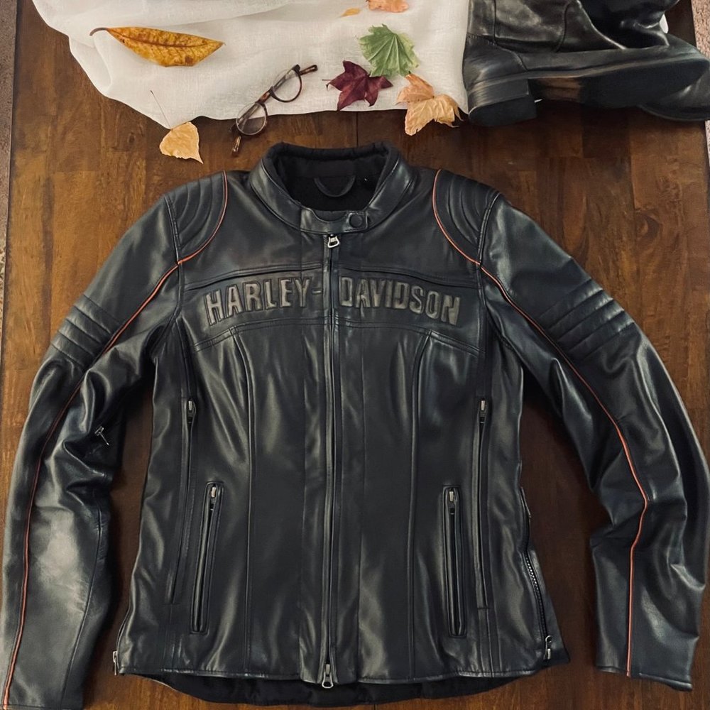 Lowest Offer! Harley Davidson Genuine Leather Rider Jacket Women's - Sz L